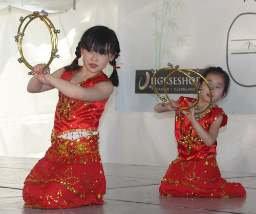 Young girls from the Westlake Chinese School perform a Golden Rings dance at the 2012 Asian Festival in Cleveland
