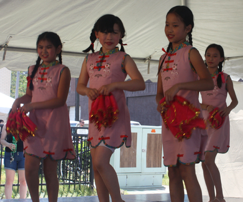 Young girls from the Westlake Chinese School perform a Spicy Girls dance at the 2012 Asian Festival in Cleveland, Ohio