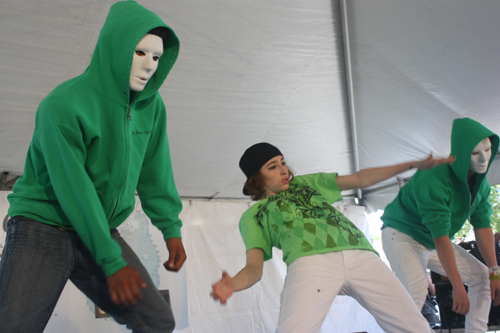 Jasmine Dragon students from Chardon High School perform a wild hip hop dance routine