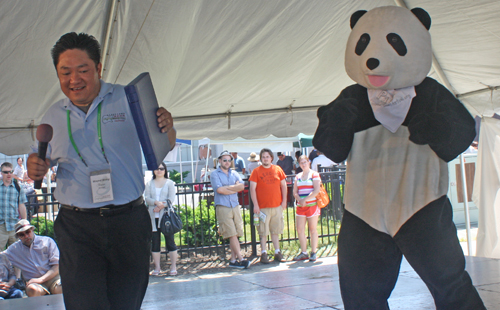 Dancing panda with Wayne Wong