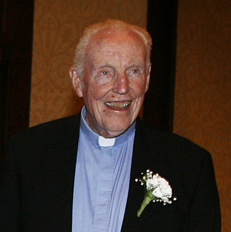 Father Jim O'Donnell in the Cleveland International Hall of Fame