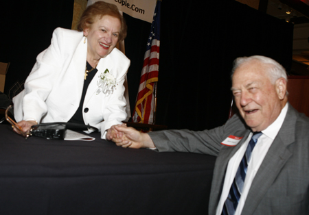Congresswoman Mary Rose Oakar and Dick Pogue at Cleveland International Hall of Fame