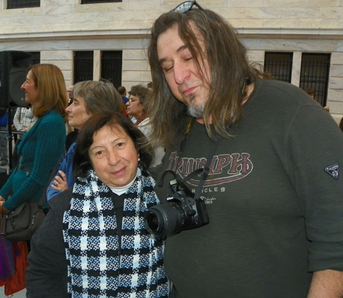 People watching at Atrium opening at Cleveland Museum of Art