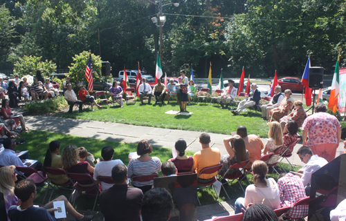 One World Day ceremony in Irish Garden