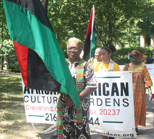 African American Cultural Garden in Parade of Flags