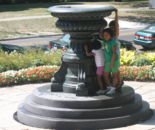 Kids on Irish Garden fountain