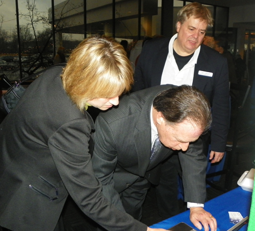 Beachwood Mayor Merle Gorden signed the Cyber Wall