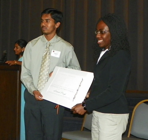 Prateek Singh receiving Princeton Prize