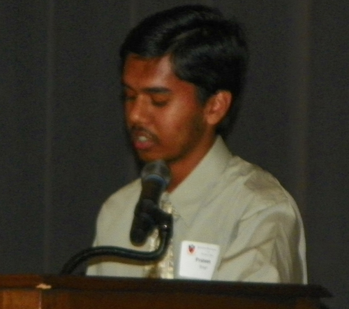 Prateek Singh receiving Princeton Prize