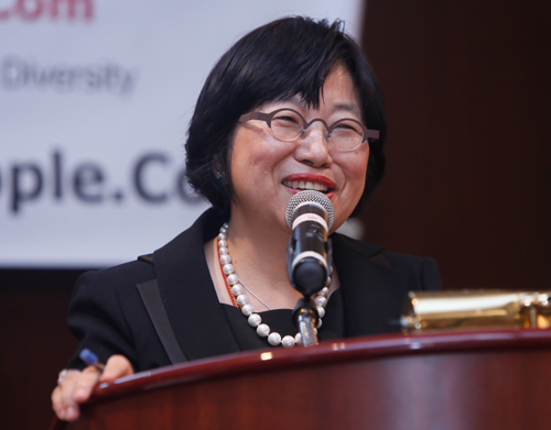Margaret Wong giving keynote address
