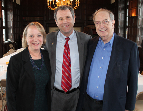 Global Cleveland's Joy Roller, Senator Sherrod Brown and Albert Ratner