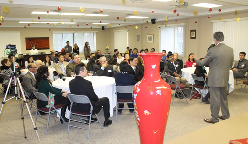 Asian leaders with Mayor Jackson at Margaret Wong office