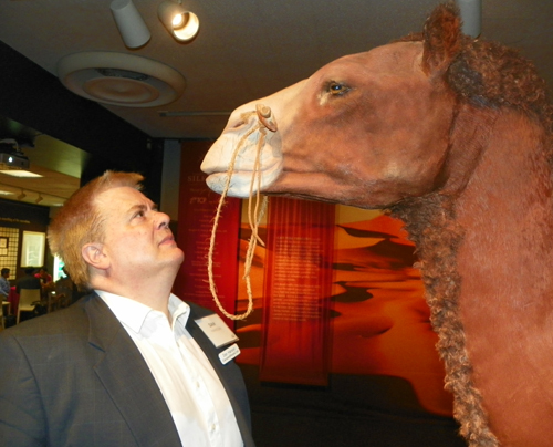 Dan Hanson with camel
