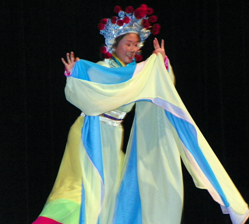 Yin Tang performing Chinese Dance at the Cleveland Museum of Natural History's opening celebration event for the Traveling the Silk Road exhibit