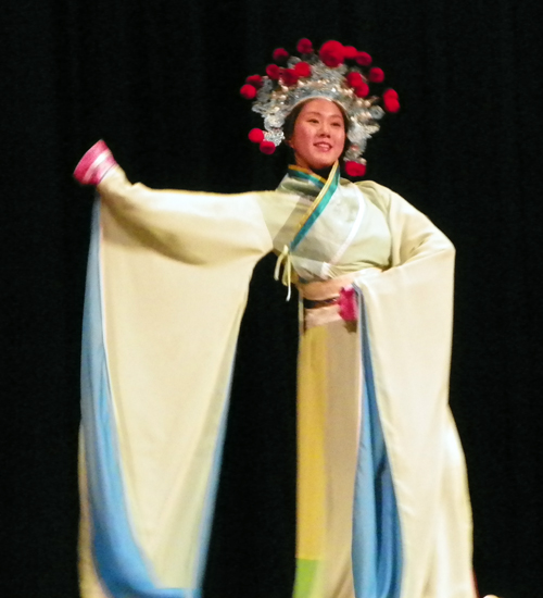 Yin Tang performing Chinese Dance at the Cleveland Museum of Natural History's opening celebration event for the Traveling the Silk Road exhibit