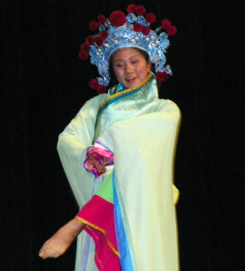 Yin Tang performing Chinese Dance at the Cleveland Museum of Natural History's opening celebration event for the Traveling the Silk Road exhibit