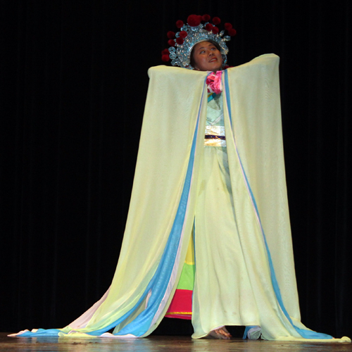 Yin Tang performing Chinese Dance at the Cleveland Museum of Natural History's opening celebration event for the Traveling the Silk Road exhibit