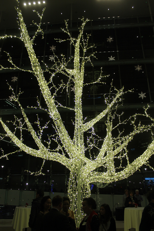 Holiday tree in the atrium