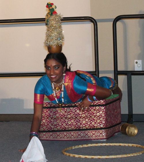 Mahima Venkatesh performs a traditional South Indian Karagattam Dance