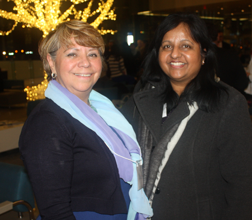 ICC-WIN board members Mari Galindo DaSilva and Radhika Reddy