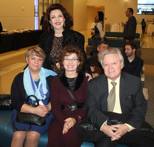 ICC-WIN board members Mari Galindo DaSilva and Laura Fruscella with Maria Pujana and Hugo Urizar