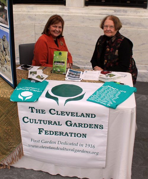 Sheila Crawford and Anda Cook of the Cleveland Cultural Gardens Federation