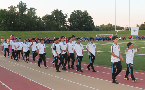 Parade of Athletes at the opening ceremony of the 2015 Continental Cup in Cleveland Ohio