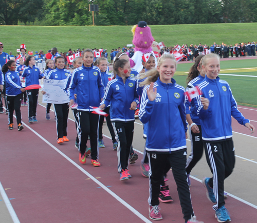 Parade of Athletes at the opening ceremony of the 2015 Continental Cup in Cleveland Ohio