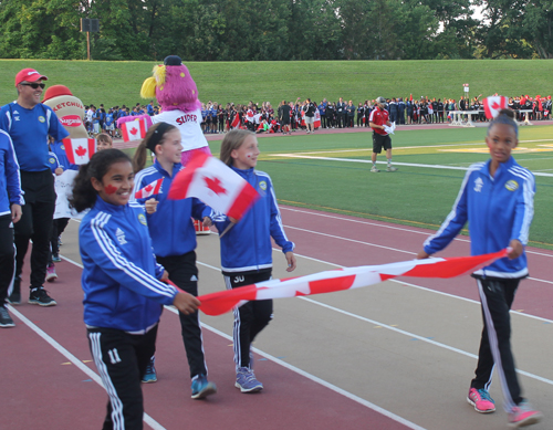 Parade of Athletes at the opening ceremony of the 2015 Continental Cup in Cleveland Ohio