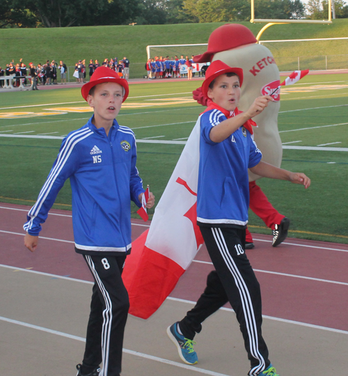 Parade of Athletes from Canada at the opening ceremony of the 2015 Continental Cup in Cleveland Ohio