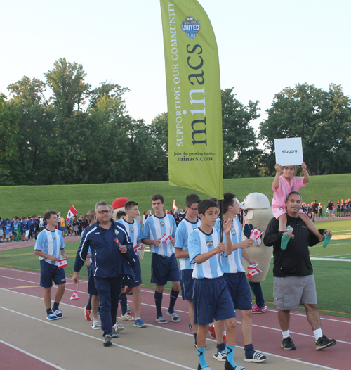 Parade of Athletes from Canada at the opening ceremony of the 2015 Continental Cup in Cleveland Ohio