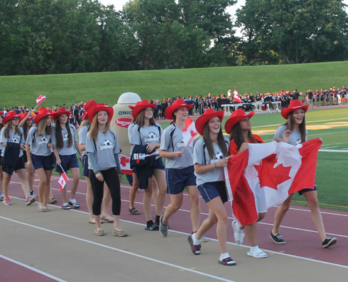 Parade of Athletes from Canada at the opening ceremony of the 2015 Continental Cup in Cleveland Ohio