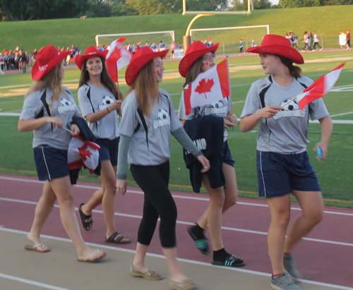 Parade of Athletes from Canada at the opening ceremony of the 2015 Continental Cup in Cleveland Ohio