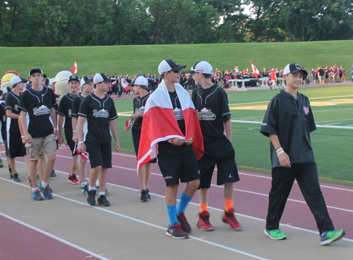 Parade of Athletes from Canada at the opening ceremony of the 2015 Continental Cup in Cleveland Ohio
