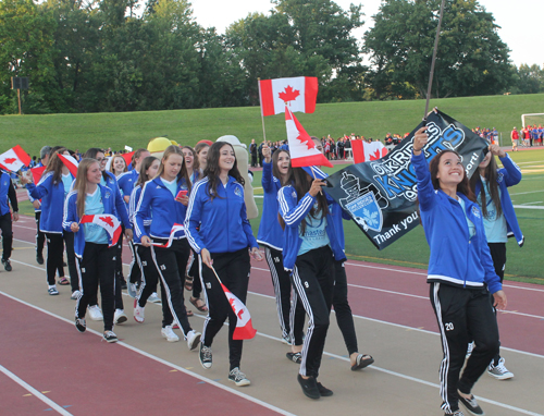 Parade of Athletes from Canada at the opening ceremony of the 2015 Continental Cup in Cleveland Ohio