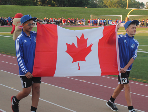 Parade of Athletes from Canada at the opening ceremony of the 2015 Continental Cup in Cleveland Ohio