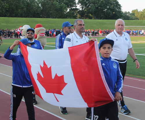 Parade of Athletes from Canada at the opening ceremony of the 2015 Continental Cup in Cleveland Ohio