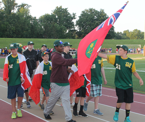 Parade of Athletes from Canada at the opening ceremony of the 2015 Continental Cup in Cleveland Ohio