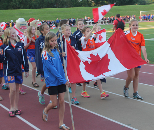 Parade of Athletes from Canada at the opening ceremony of the 2015 Continental Cup in Cleveland Ohio