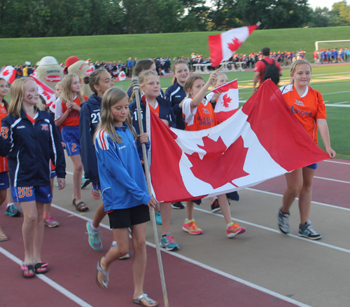 Parade of Athletes from Canada at the opening ceremony of the 2015 Continental Cup in Cleveland Ohio