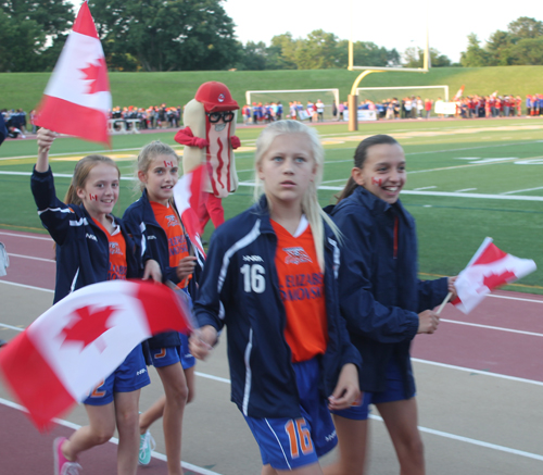 Parade of Athletes from Canada at the opening ceremony of the 2015 Continental Cup in Cleveland Ohio