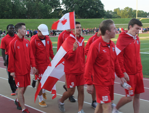 Parade of Athletes from Canada at the opening ceremony of the 2015 Continental Cup in Cleveland Ohio