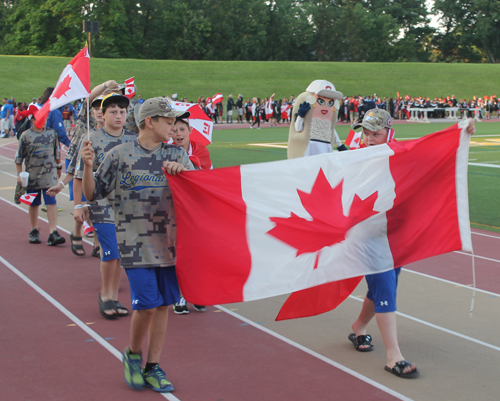 Parade of Athletes from Canada at the opening ceremony of the 2015 Continental Cup in Cleveland Ohio