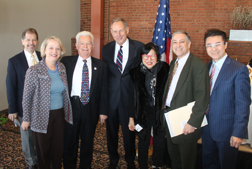 Dick Russ, Joy Roller, Ken Kovach, Dr. Toby Cosgrove, Margaret Wong. Armond Budish and George Hwang