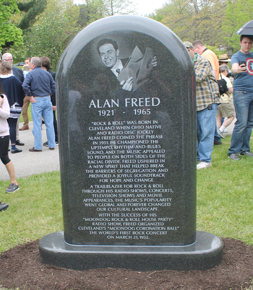 Front of the Alan Freed monument