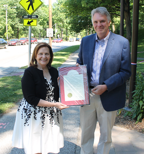 Sheila Crawford, Chris Ronayne and proclamation