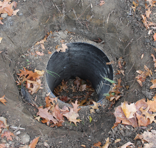 Cleveland Cultural Gardens time capsule hole