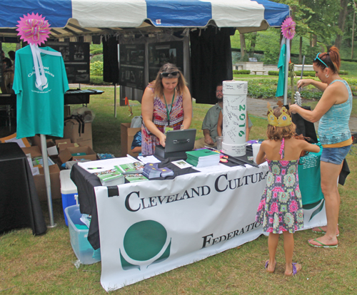 Teevi Champa at Cleveland Cultural Garden Federation table