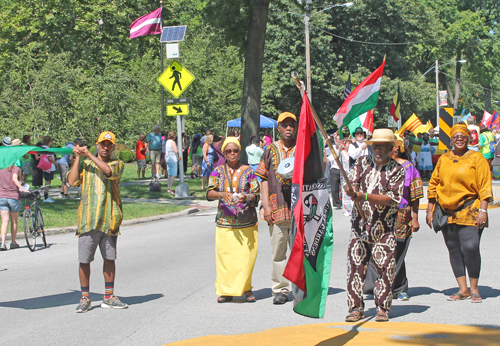 African-Americans  in Parade of Flags