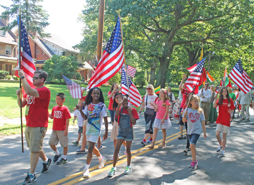 American Garden in Parade of Flags